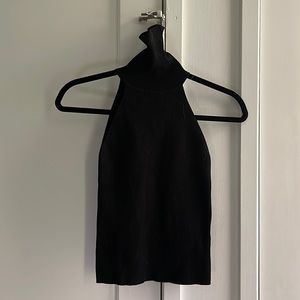 Zara bodycon turtleneck tank top - size S - black